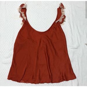 Free People Intimately Silk Orange Tank